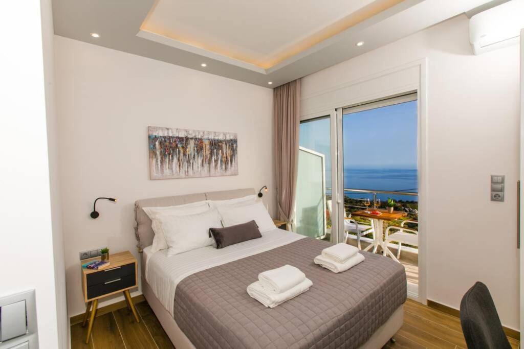 Chrysi'S Ocean View Retreat Villa Kerames Ngoại thất bức ảnh