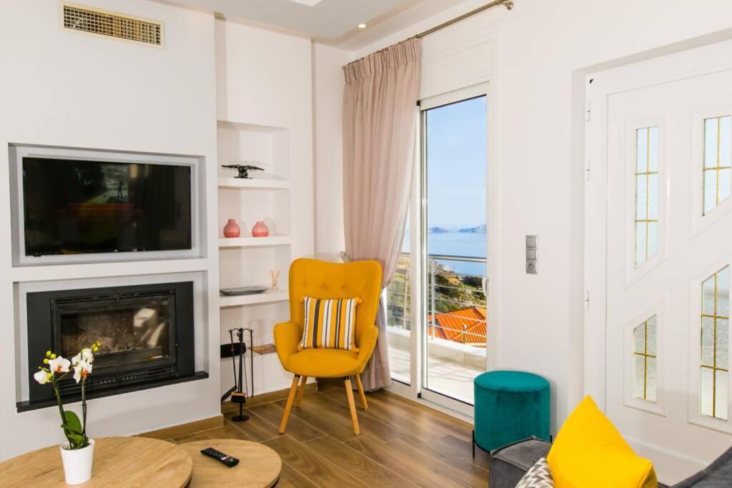 Chrysi'S Ocean View Retreat Villa Kerames Ngoại thất bức ảnh